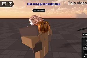 Cross dressing gay sex in Roblox
