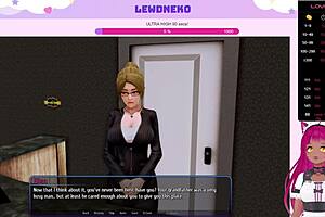 Sakura Leewnyeo's Vtuber experience in the anime-style porn game Harem Hotel