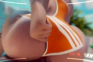 Black beauty gets her ass fucked and jizzed in this scene