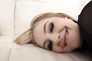 Kxtten the blonde babe gets a lot of cum in her ass