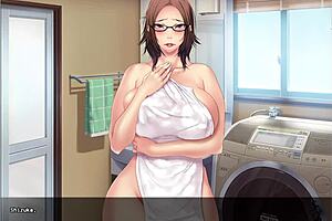Housewife gets taken from behind in animecum production