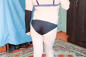 Fat gay crossdresser gets a wet and wild ride