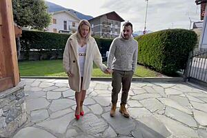 Old blonde wife gets dominated by monster cock on Xmas