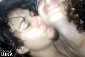 Young Brazilian teen gives a sloppy blowjob and gets fucked