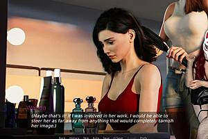 Ms. Denvers in anime stockings in a hot scene from Animestockings