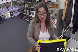 Amateur casting with rough sex and oral sex in the back room