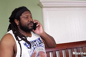 Adults only: Big black cock in action