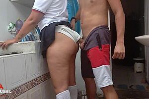 Young and sexy wife fucks stepson hard and deep