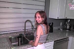 Skinny wife gets puffy pussy fucked by old stud