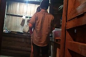 Stepdad uses stepson as a cleaning boy and a sex toy