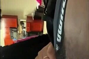 Shaven black beauty gives great blow job and pussy fuck