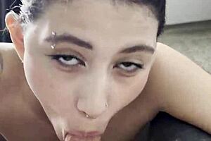 Best friend gives me a great blow job and swallows my semen in the dorm room