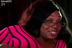 Amateur blonde with natural big tits and black ass gets an interview