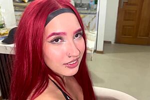 Daddy teaches his daughter-in-law to take it in the ass