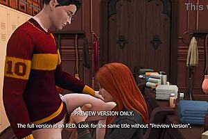 Harry Potter hentai with Ginny and Harry in a naughty scene