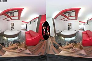 Virtual reality experience with a pierced nipple babe in Vrlatina com