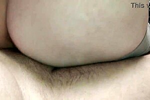 Stepmother with big tits gives deepthroat blowbang with cum in mouth