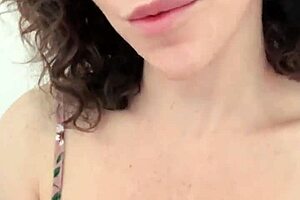 Curly-haired student gets fingering from teacher on Facetime