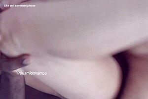 A horny wife has sex with two black men while her husband watches