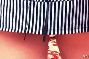 Petite Japanese step-sister caught masturbating and seduces