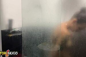Shower time with the girlfriend and a little bit of fun