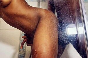 Big black cock fucking lover on her knees deepthroat