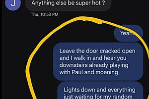 Strangers welcomed for three-way fun, unlocked door
