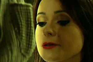 Submissive lesbian massage, tangled in oily web
