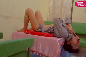Curvy Asian beauty indulges in sweet tooth fantasy
