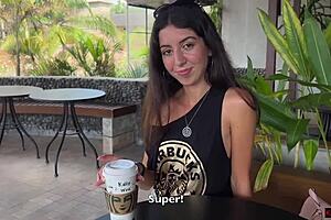 Man cum walked on coffee in strange woman’s mouth