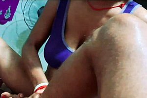 Busty mature woman noticed someone watching her