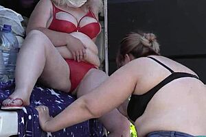 Stunning lesbians with curves in sexy lingerie