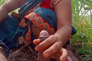 Desi couple enjoying outdoor sex with a hot wife