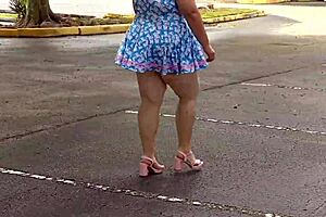 Black cock and juicy ass in public. Bold!