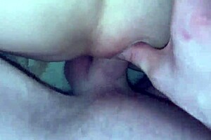Amateur couple fucked by a redhead with natural tits
