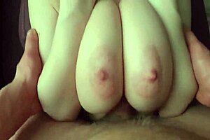Cute girl masturbates with huge tits, exciting me