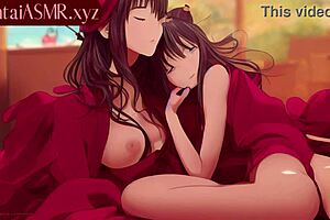 Hentai kissing and sucking ASMR with a wet cock