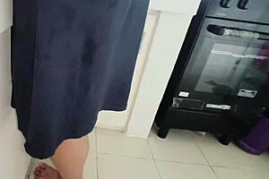 She was just about to be caught by her sneaky partner