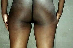 An amateur girl with the best African porn