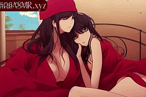 Hentai kissing and sucking ASMR with a wet cock