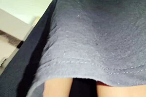 She was just about to be caught by her sneaky partner