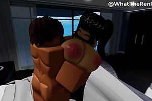 Romantic sex with a nice girl in roblox roleplay
