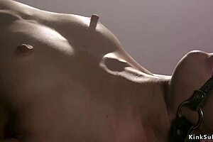 The lawyer tied up a skinny brunette and whipped her with passion