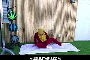 Cheating Arab teen Kira Perez in hijab