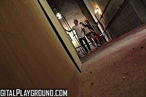 Katrina Jade creampied by handsome guy in haunted hotel