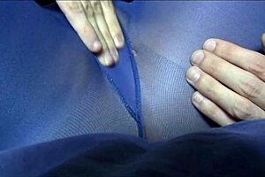 Nylonxtreme - blue nylon pantyhose cumshot, sexy slaves in nylons