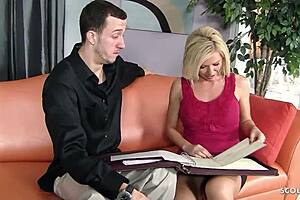 Curvy MILF temptress gets wild with eager young partner
