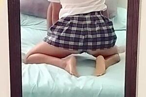 A rich student caught in her uniform