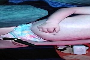 A little baby is getting fucked with a cock in her pussy