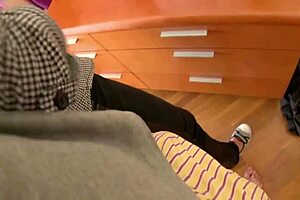 Two hot Russian girls in a threesome with a guy